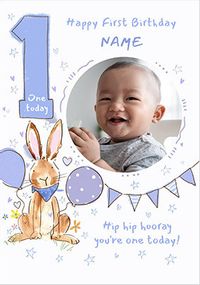 Tap to view Age 1 Blue Bunny Birthday Card