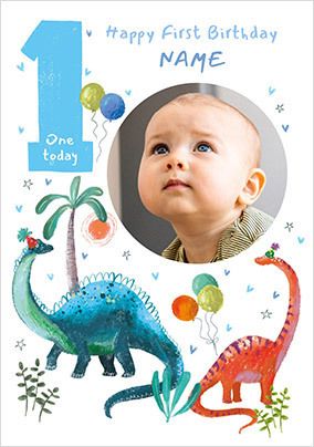 Age 1 Personalised Dino Card
