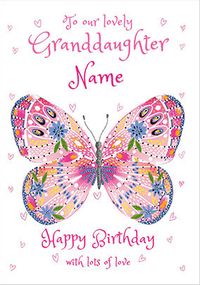 Tap to view Granddaughter Butterfly Birthday Card