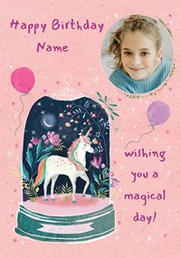 Unicorn Personalised Kids Card