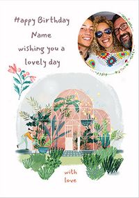 Green House Personalised Birthday Card