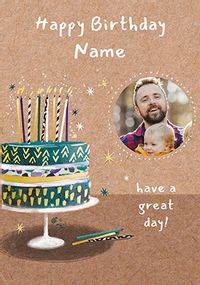 Cake and Photo Birthday Card
