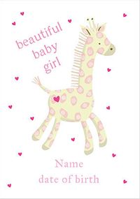 Tap to view Beautiful Baby Girl Personalised Card