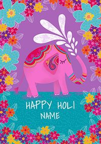 Tap to view Holi Elephant personalised Card