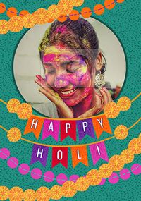 Tap to view Happy Holi Banners Photo Personalised Card