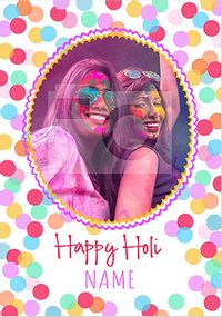 Tap to view Holi Colourful Dots Photo Card