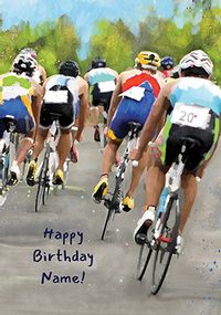 Cycling Birthday Personalised Card