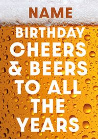 Cheers and Beers Personalised Birthday Card