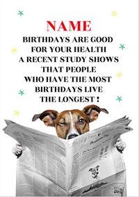 The Most Birthdays Personalised Birthday Card