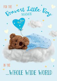 Tap to view Barley Bear - Bravest Boy Personalised Get Well Card
