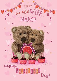 Barley Bear Wife  Personalised Valentine Card