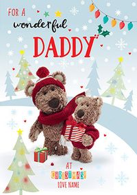 Barley Bear - Daddy Personalised Christmas Card
