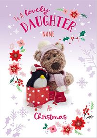 Barley Bear - Personalised Daughter Christmas Card