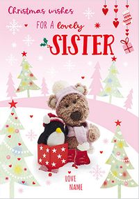 Barley Bear - Sister Personalised Christmas Card
