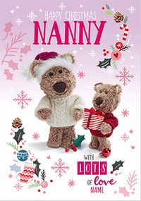 Barley Bear - Nanny Personalised Christmas Card
