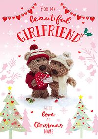 Tap to view Barley Bear - Girlfriend Personalised Christmas Card