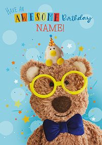 Barley Bear - Awesome Birthday Personalised Card