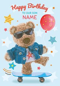 Barley Bear - Son Birthday Personalised Card