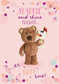 Tap to view Barley Bear - Sparkle Birthday Personalised Card