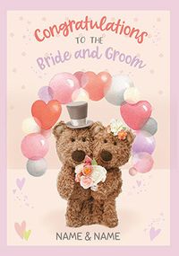 Barley Bear Personalised Wedding Card