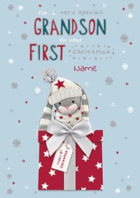 Hun Bun - Grandson Personalised Christmas Card