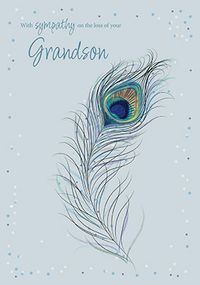 Loss Of Your Grandson Personalised Sympathy Card