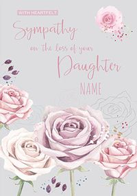 Loss Of Daughter Personalised Sympathy Card