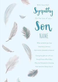 Tap to view Loss Of Son Personalised Sympathy Card