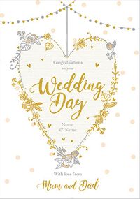 Tap to view Happy Wedding Day From Mum and Dad Personalised Card