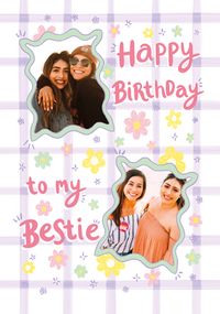 Happy Birthday Bestie Photo Birthday Card