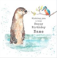 Otter Personalised Birthday Card