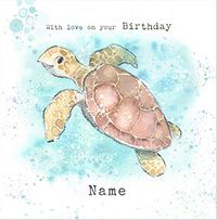 Turtle Personalised Birthday Card