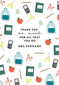 Tap to view Thank You For All You Do Personalised Teacher Card