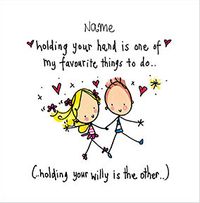 Tap to view Holding Your Hand Personalised Valentine's Day Card