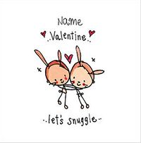 Tap to view Valentine Let's Snuggle Personalised Card
