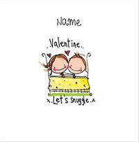 Valentine Snuggle Personalised Card