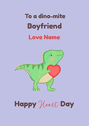 Dino-mite Boyfriend Valentine's Day Card