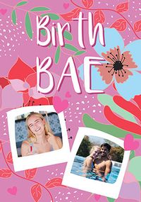 Birth Bae Photo Birthday Card