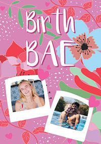 Tap to view Birth Bae Photo Birthday Card