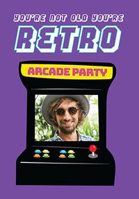 Tap to view Arcade Party Photo Birthday Card