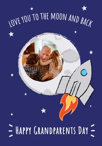 Moon and Back Photo Grandparents' Day Card