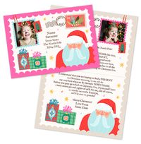Tap to view Pink Letter From Santa Christmas Card