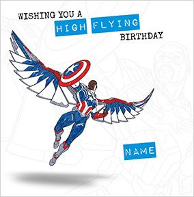 Avengers Captain America High Flying Birthday Card