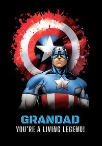 Tap to view Captain America Grandad Father's Day Card