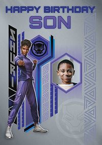 Tap to view Black Panther - Son Photo Birthday Card