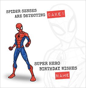 Super Hero Birthday Wishes Spider-Man Card