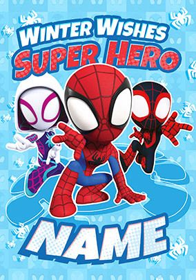 Spidey & Friends Personalised Christmas Card