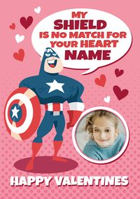 Captain America - Photo Valentine's Day Card
