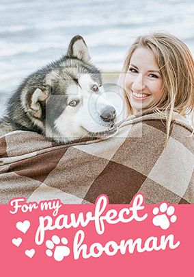 Pawfect Hooman photo Mother's day Card