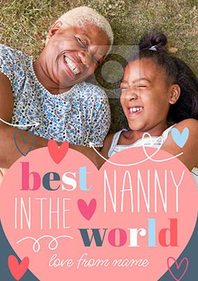 Best Nanny in the World Photo Mother's Day Card